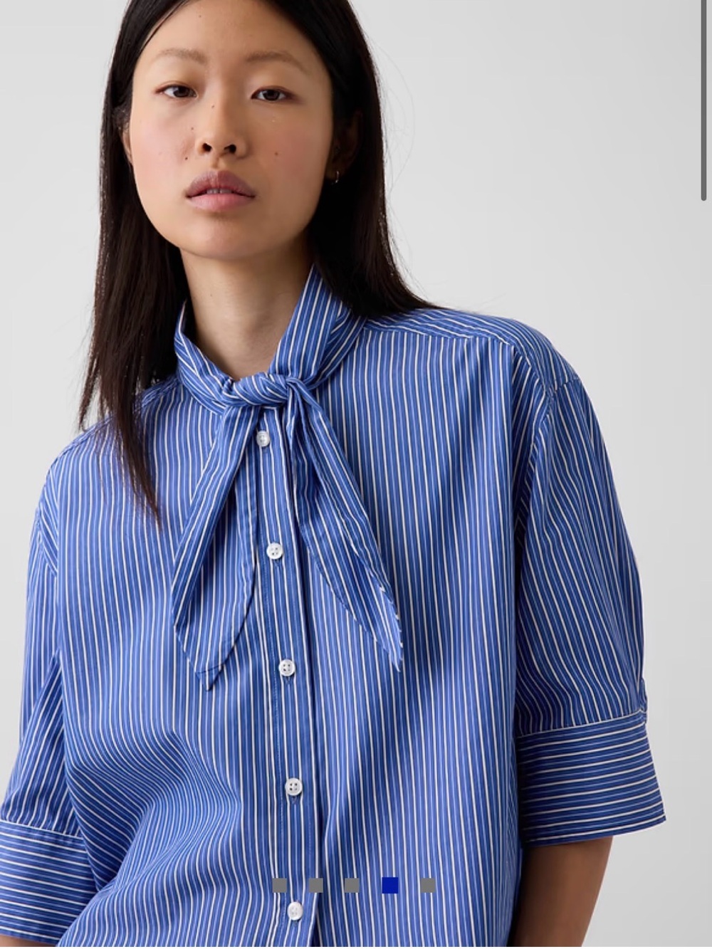 GAP Organic Cotton Poplin Tie-Neck Shirt
NEW
